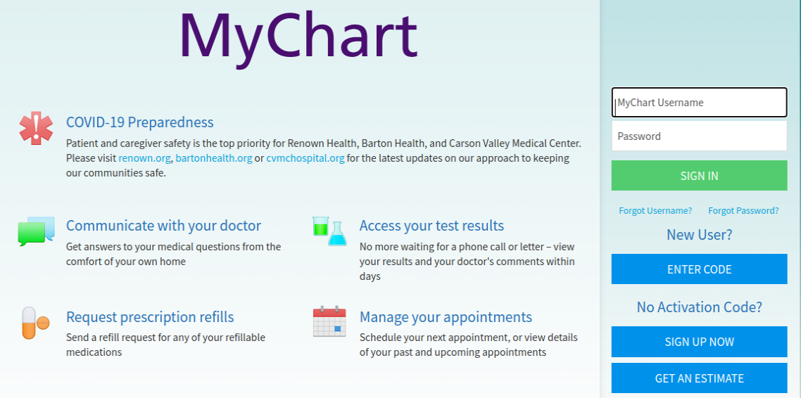 MyChart Renown Login